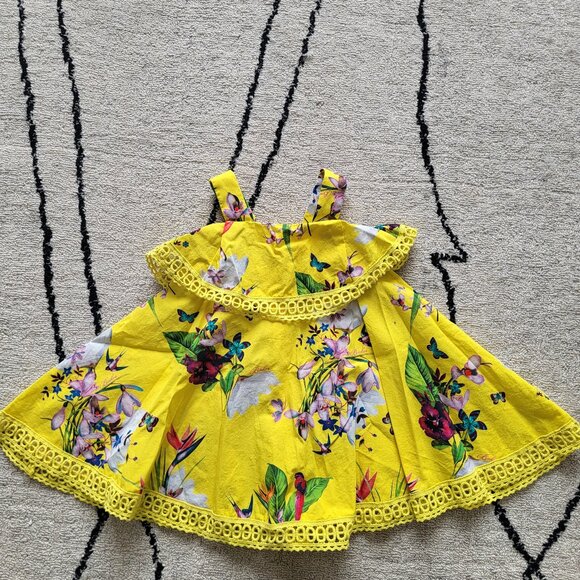 Ted Baker Girls Sleeveless Printed Dress - 12-18 months - Picture 1 of 3